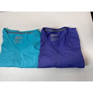 Nike Dri Fit Long‎ Sleeve Shirt Women's V-Neck Running Workout Size Small Lot/ 2